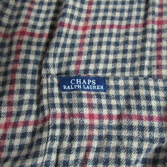 Vintage Chaps Ralph Lauren Shirt Mens Large Plaid Flannel Long Sleeve Cabin 90s - Picture 2 of 7